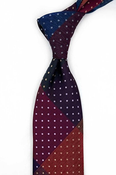 Kravatkolik Polka Dot Pattern Patchwork Classic Tie Kk13805