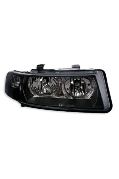 Depo Μπροστινά φώτα Seat Leon / Toledo (1999-2004) angel eyes - μαύρα, χωρίς ...