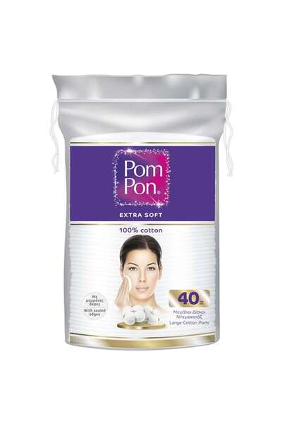 OEM Pom Pon | Extra Soft Oβάλ Δίσκοι Ντεμακιγιάζ | 40τεμ