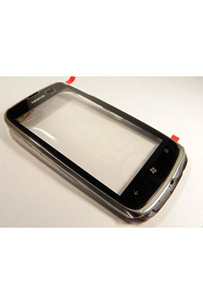 Nokia Οθόνη με μηχανισμό αφής και πλαίσιο για Lumia 610 Λευκό Κωδικός: 2696