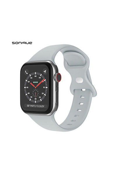 Other Λουράκι Sonique Butterfly Σιλικόνης Ανοιχτό Γκρι (Apple Watch 44/45/46m...
