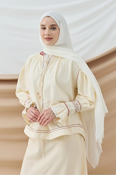 awix Aya Series Shawl-Off-White