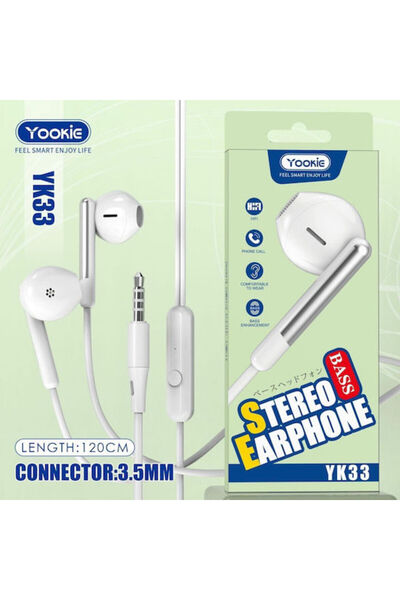OEM Στερεοφωνικά ενδοωτικά ακουστικά handsfree με βύσμα 3.5mm, λευκά