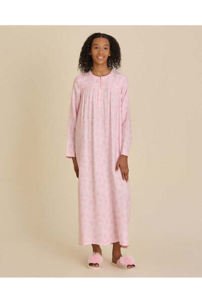 REDTAG Senior Girls Pink Floral Nightgown