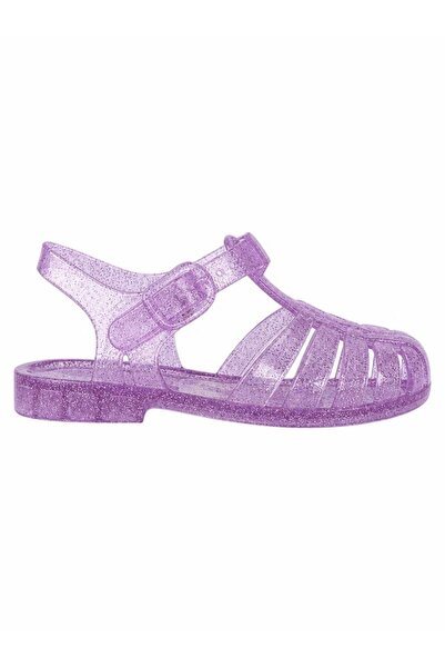 First Steps Kız Bebek Mor Simli Jelly Sandalet 23 Numara