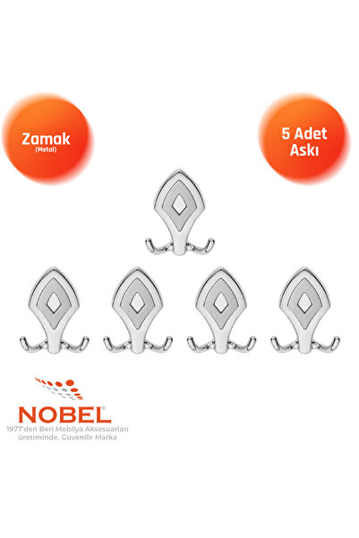 Nobel Baklava Askı, Metal Vestiyer Askısı, Krom Matkrom, Duvar ve Dolap Askıl...