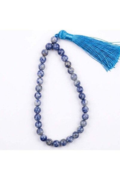 Generic Natural Blue Sodalite Stone Tasbih 33 Beads 8mm – Handmade Islamic Pr...