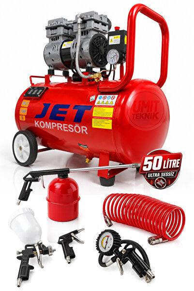 PROXTECH SESSİZ Bakır Sargı Turbo Motor 50LT 1HP Süper Hızlı Dolum Hava Kompr...