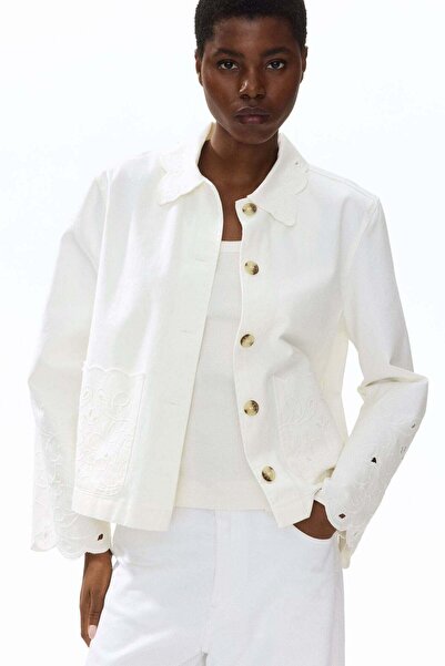H&M Broderie anglaise twill jacket