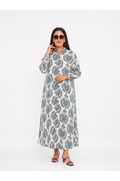 ELSEBUTİKTR Women's Plus Size Shirt Collar Buttoned Oversize Loose Cut Summer...