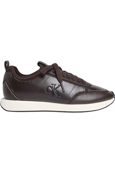 Calvin Klein Women's Brand Logo Burgundy Sneaker Suitable for Daily Use