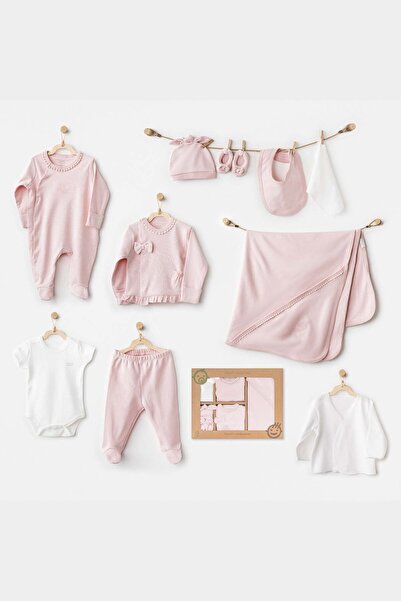 andywawa Organic Gots 10-Piece Natural Girls Set Pink