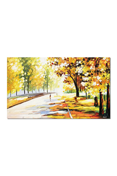 artnova Tablou 3D peisaj pictat manual, Plimbare relaxanta prin parc, 100x60c...