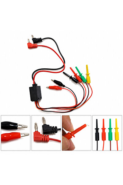 PİYATECH Profesyonel 50 cm Universal Multimetre Test Kablosu Seti – Banana Fi...
