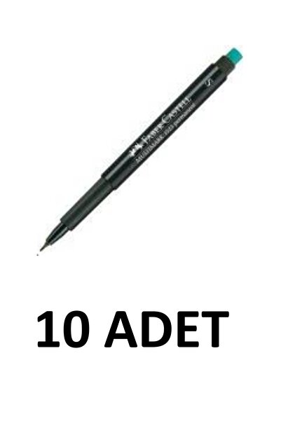 Faber Castell 10 Adet Permanent Asetat Cd Kalemi S Siyah