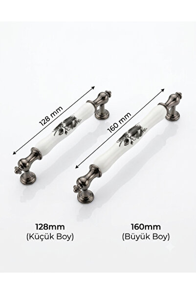 Arion Porselen Mobilya Kulpları Dolap Çekmece Mutfak Kulpları 128 mm 160 MM K...