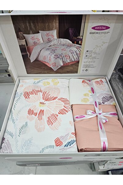 KÜBRAHOME'S Crystal Geli̇nci̇k Double Bedding Set Orange