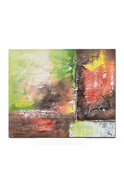 artnova Ръчно рисувана абстрактна картина, Абстрактна фантазия 5, 60x50см, ма...