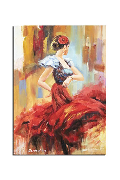 artnova Tablou pictat manual, Dansatoarea de flamenco, 70x50cm pictura ulei p...