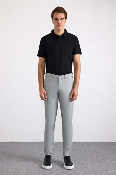 SÜVARİ Gri Slim Casual Pantolon