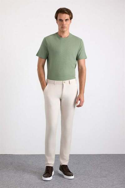 SÜVARİ Bej Slim Casual Pantolon