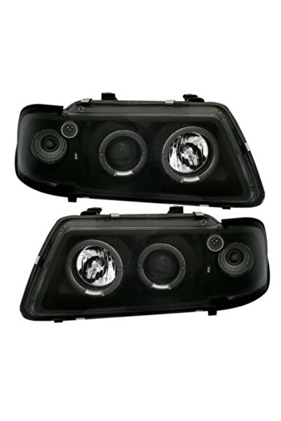 Audi Μπροστινά φώτα angel eyes για A3 (1996-2000) - μαύρα, με λάμπες (H1) - σ...