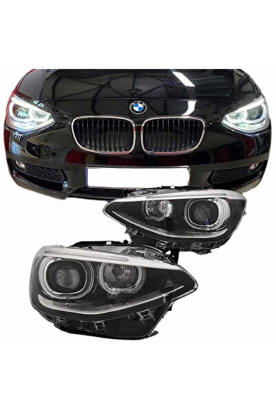 Depo Σετ Εμπρόσθιων Προβολέων για BMW Σειρά 1 F20 / F21 11-14 LED Angel Eyes ...