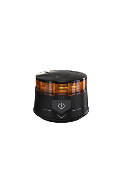 Flexzon Επαναφορτιζόμενος Πορτοκαλί Φάρος LED 12V / 24V με Μαγνήτη και Βεντού...