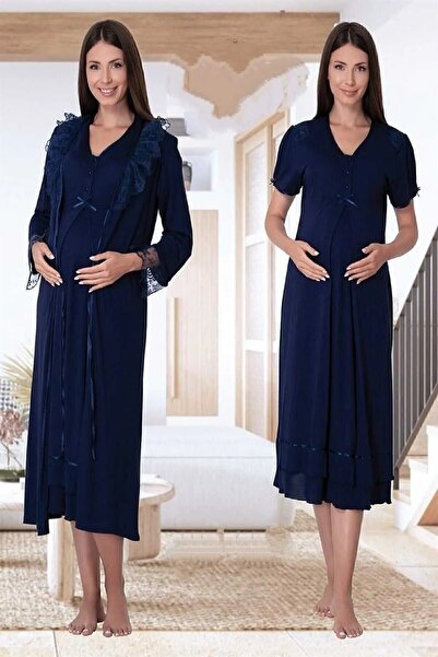 by İGP Maternity Maternity Nightgown Set with Dressing Gowns