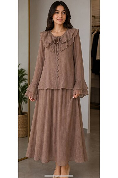 PAYİNİ 3020 Tulle Ruffled Skirt Set