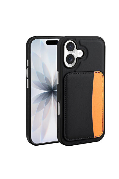 zore iPhone 16 Kılıf Kartlıklı Kamera Yükseltili Silikon ERN