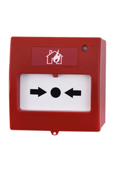 Universal TEKNİM TFB-3168 زر إنذار الحريق التقليدي القابل لإعادة التركيب، مؤش...