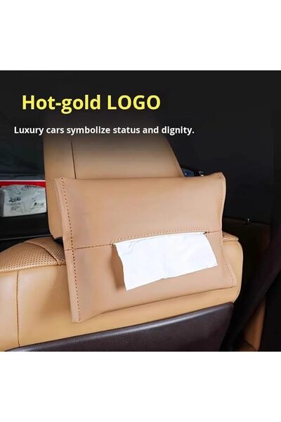 Zhuse Next store Premium PU Leather Car Tissue Holder Sun Visor Hanging Tissu...