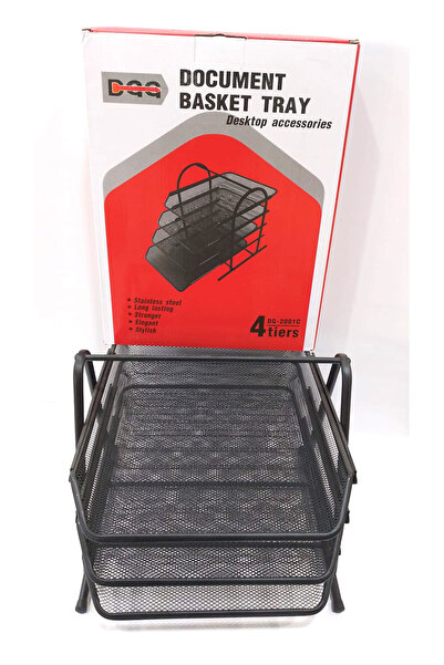 Documents Document Organizer -Metal Paper Organizer-4 Shelves Office Paper Dr...