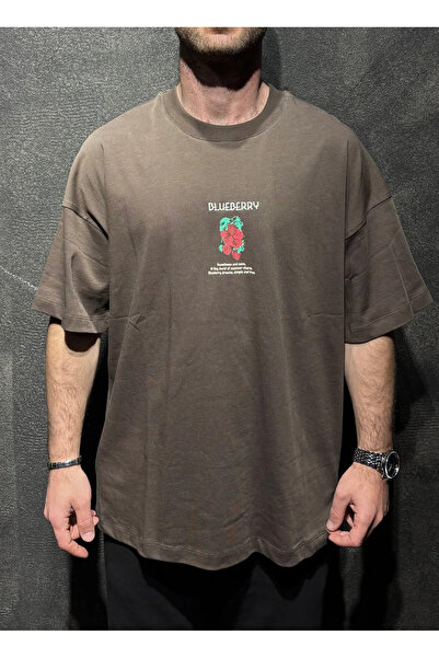Archive Arka Baskı Nakışlı Oversize Tişört