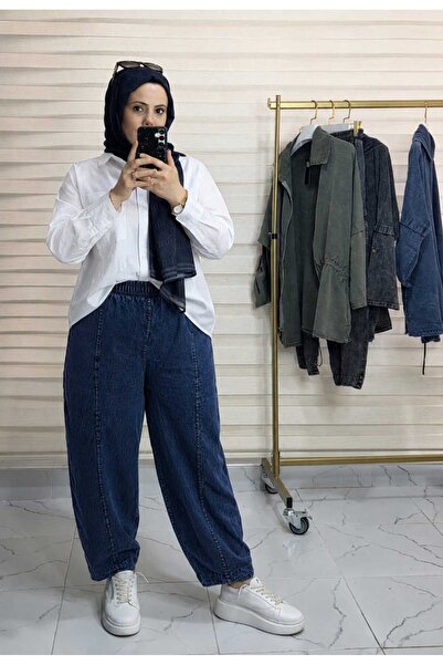 fashioncity.tr TEK ALT TENSEL KUMAŞ ŞALVAR PANTOLON