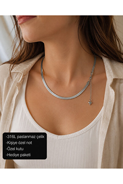 HER ŞEY NOTA www.herseynota.com Celestique Fish Back Chain Women's Necklace 3...