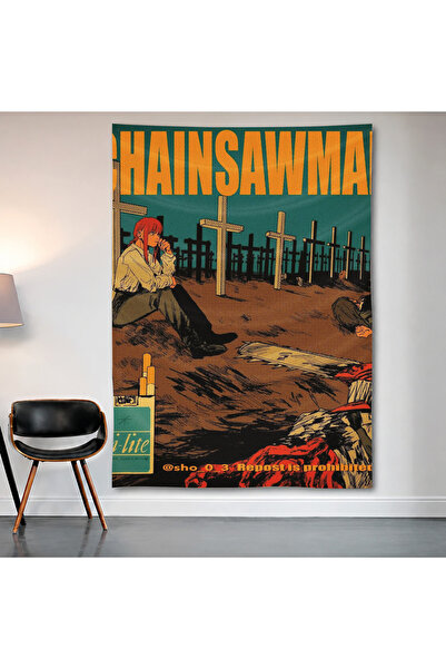 Geek Cultcha Chainsaw Man Vintage Poster Wall Covering Wall Tapestry First Qu...