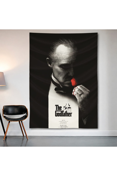 Geek Cultcha لوحة جدارية من The Godfather Vito Corleone، ملصق من قماش الساتان...