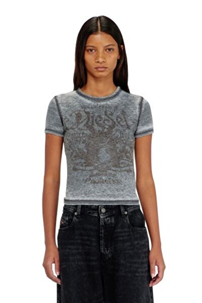 Diesel MAVİ GRİ ERKEK DETAYLOI SLIM T-SHIRT