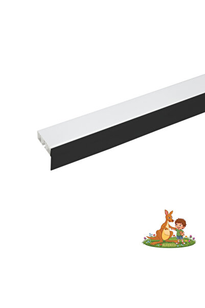KLEIDECO Sina perdea PVC Berlin, 1 canal, cu masca decorativa, 320 cm, NEGRU,...