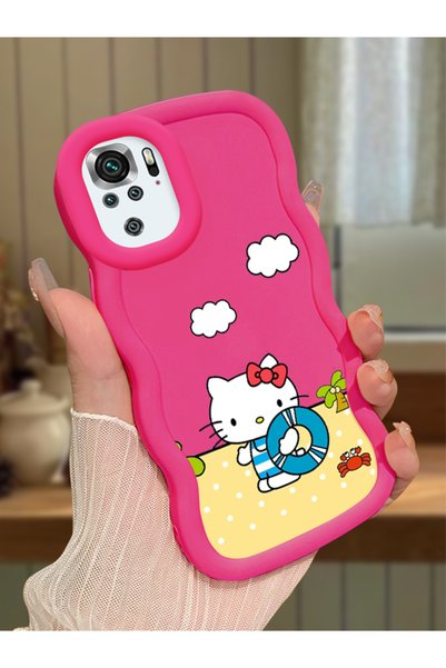 Hontinga Poco M5S Compatible Case Camera Protector Red Silicone Couple Phone ...