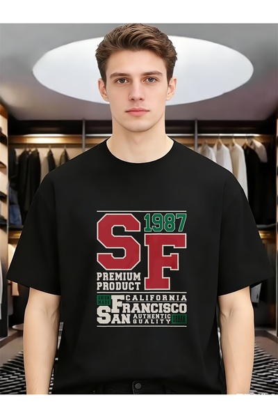 LİNA06 Retro Urban Casual Funny Unique Spring Summer Cotton Men Tops Round Ne...