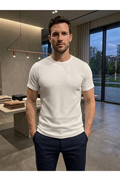 Bella Dossi White Waffle T-Shirt - Comfortable and Stylish Design
