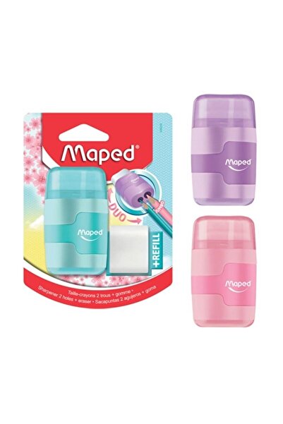 Maped Ascutitoare cu radiera Connect Pastel, 2 orificii, pastel multicolor