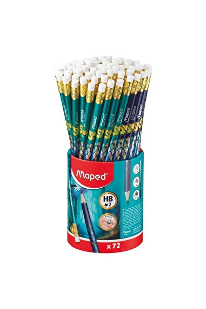 Maped Creion Dragon HB cu radiera triunghi ergonomic set 72 buc