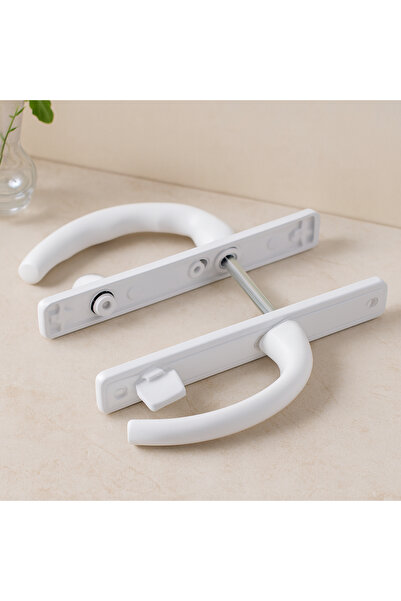 OSKA GLOBAL Pvc Lockable Bathroom/Wc Door Handle White