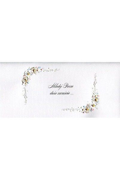 MAK Felicitare de nunta DL 100×210 mm, cu text 'Duzo szczescia', hartie alba ...