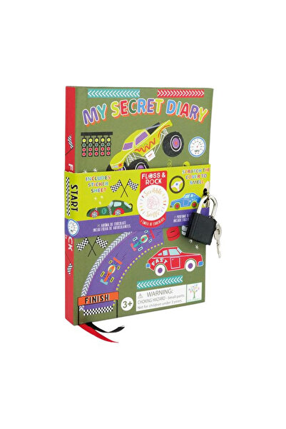 Floss & Rock Jurnal cu lacat, Floss & Rock, 15x10x1,5cm, Multicolor