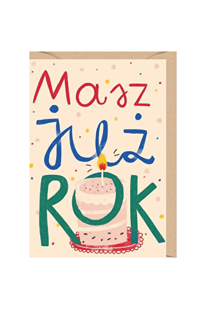 Cudowianki Felicitare pentru primul an, deschidere cu plic, 12x17 cm, multico...